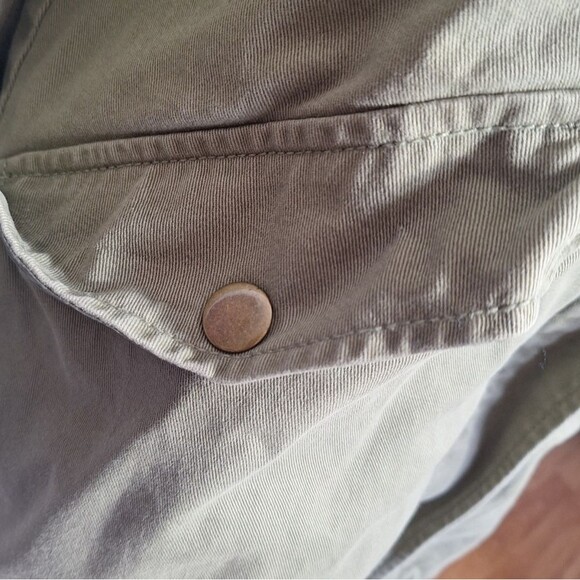 Old Navy Womens Olive Hooded Parka Utility Jacket Faux Sherpa Cotton Medium - Picture 11 of 12